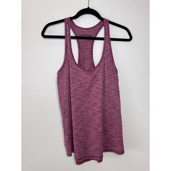 Lululemon Our Sport Tank Top Heathered Deep Luxe Logo Athletic Size 6 Racerback - Picture 10 of 12